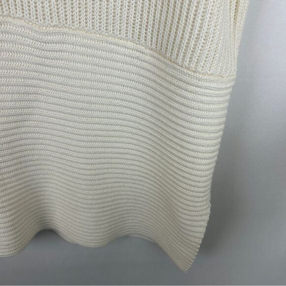 Vince Camuto white mixed knit long sweater size S - Picture 4 of 7
